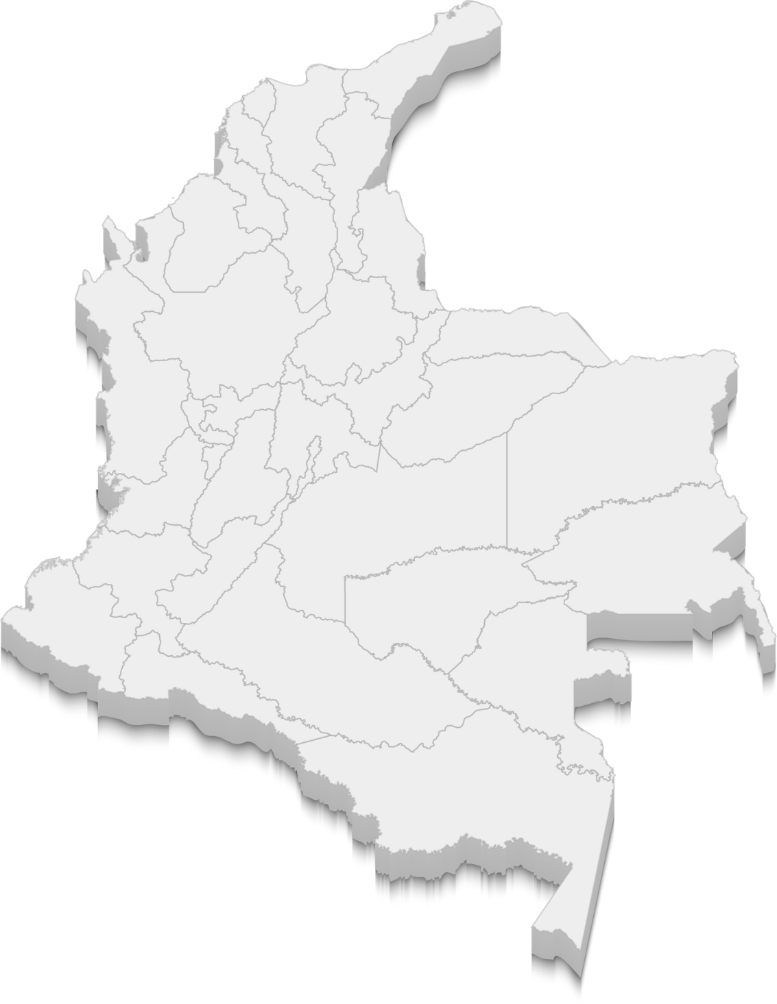 Mapa de Colombia con la cobertura de VinCommerce